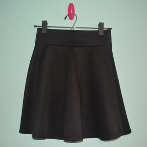 Charlotte Russe black scuba skater skirt